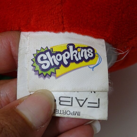 Shopkins Strawberry Kiss Plush Coin Bank Piggy Bank Toy 2013 Red By Moose - Picture 7 of 14